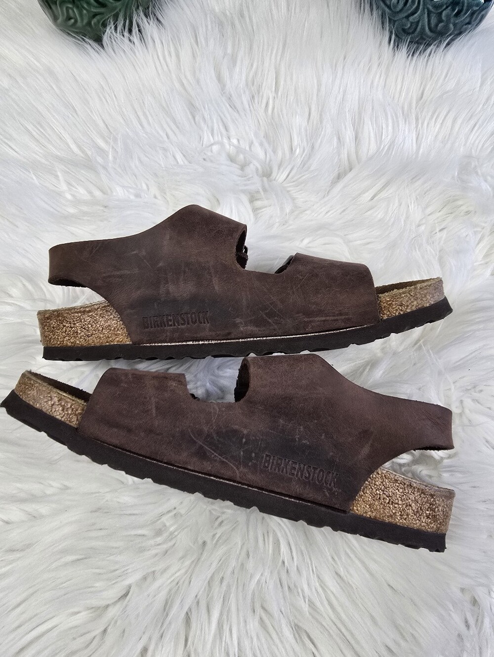 Birkenstock Milano Oiled Leather Sandals Size 38 - Picture 6 of 14